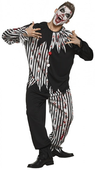 Boland Bloody clown kostuum unisex zwart wit maat 50-52 (M)