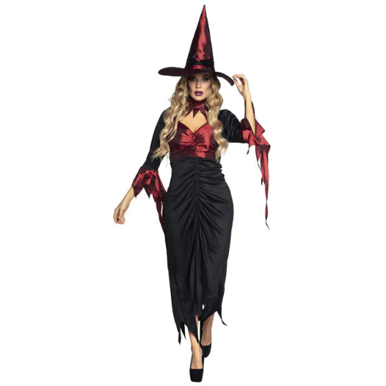 Boland Witch Costume Ladies Black Red Size 40 42 (M)