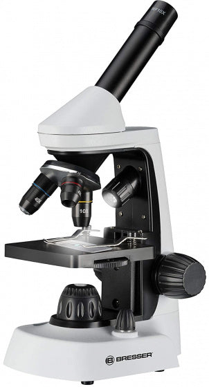 Microscopio Bresser 40x-20000x Junior 30 cm de acero blanco de 8 piezas