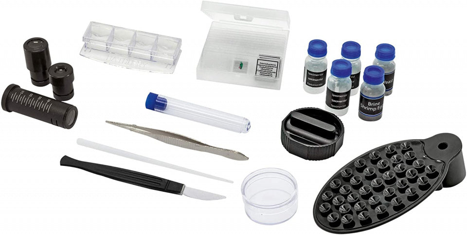 Microscopio Bresser Junior 29 cm de acero rojo 28 piezas