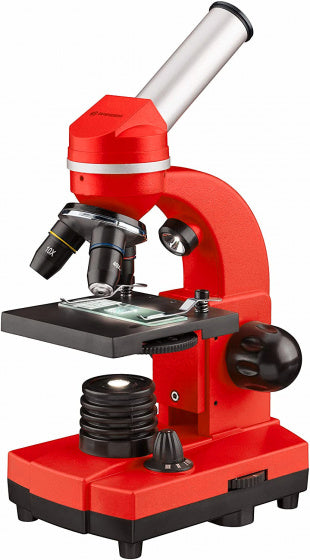 Microscopio Bresser Junior 29 cm de acero rojo 28 piezas