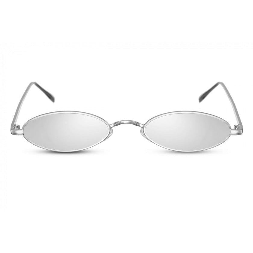 Gafas de sol Damas Cat Oval Borderless. 3 plata de plata