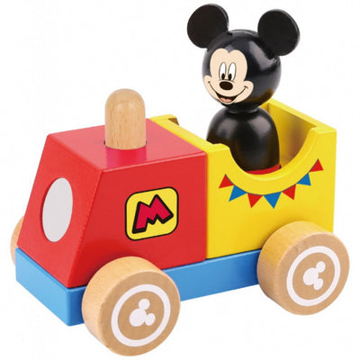 Treno giocattolo in legno Disney Topolino 18 mesi 2 pezzi