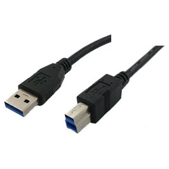 Huismerk USB3.0 A a USB3.0 B Cable 2 metros Negro