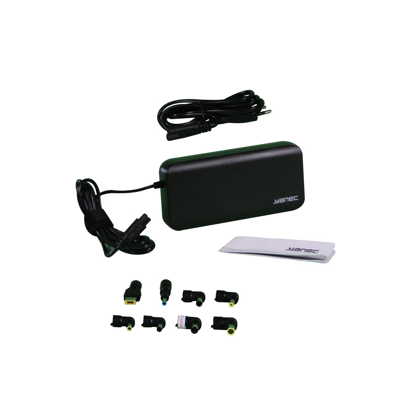 Yanec Universal Laptop Adapter 90W con 8 consejos negros