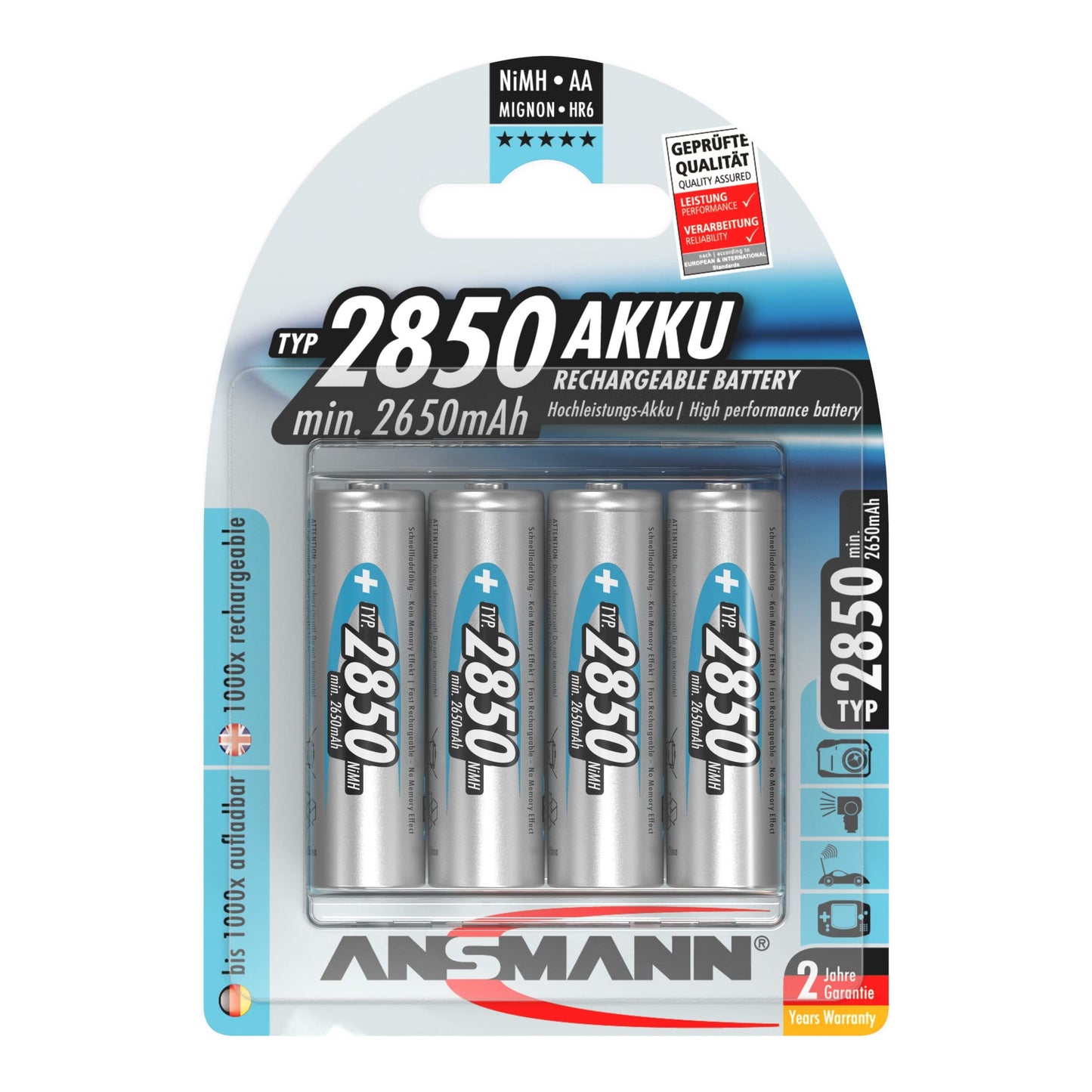 Ansmann Nimh Battery Mignon AA Tip 2850 4er Blister