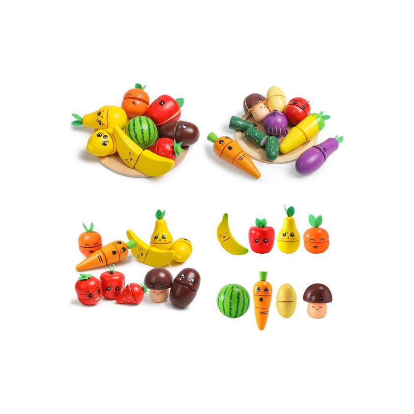 Dorjee Speelgoed snijset hout Groente en Fruit