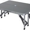 Tavolo da campeggio limoux 86 x 68 cm in alluminio grigio