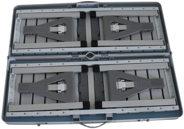 Tavolo da campeggio limoux 86 x 68 cm in alluminio grigio