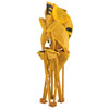 Tigre de silla alta 60 x 26 cm poliéster acero amarillo
