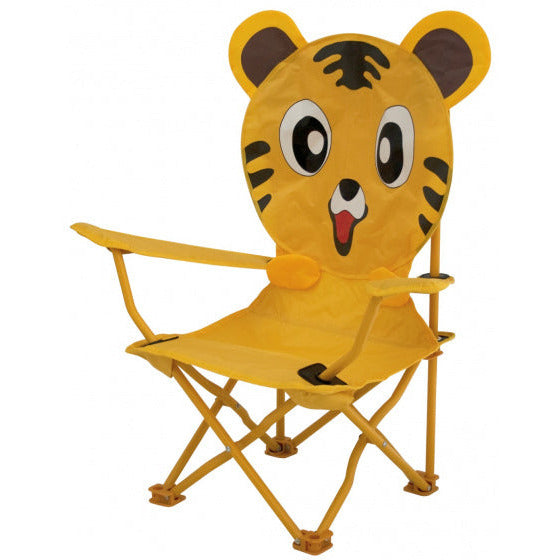 Tigre de silla alta 60 x 26 cm poliéster acero amarillo