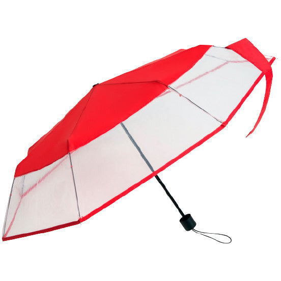Falconetti paraguas 24 x 90 cm poliéster rojo transparente