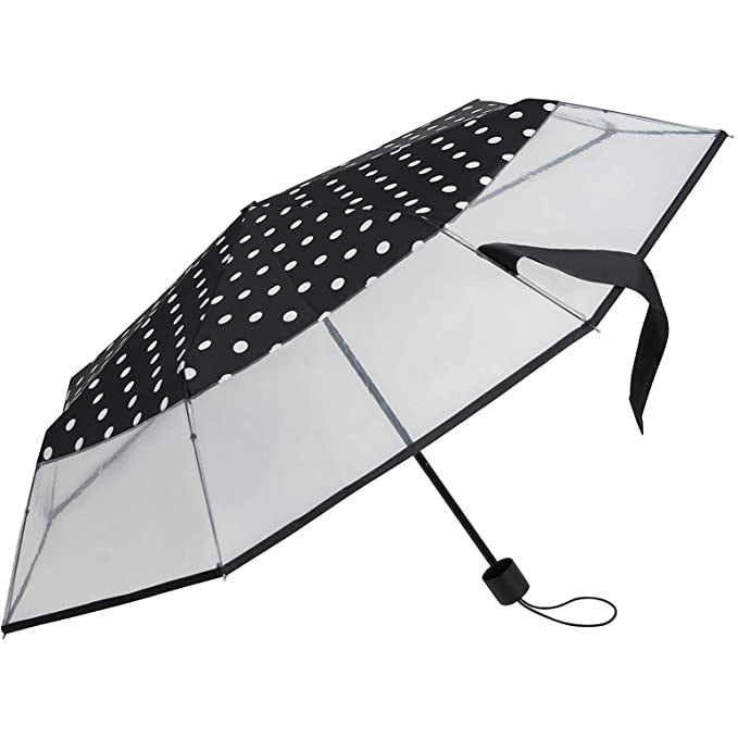 Falconetti paraguas 24 x 90 cm poliéster negro transparente