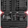 Bitset rojo gedore con destornillador de bit y llaves Allen de 67 piezas