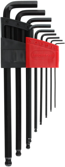 Gedore red Inbussleutelset 9-delig Lang Rood