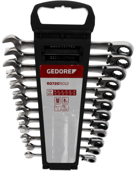 Gedore Red Rinratel-Steek Keys Set SW 8-19 mm de 12 piezas