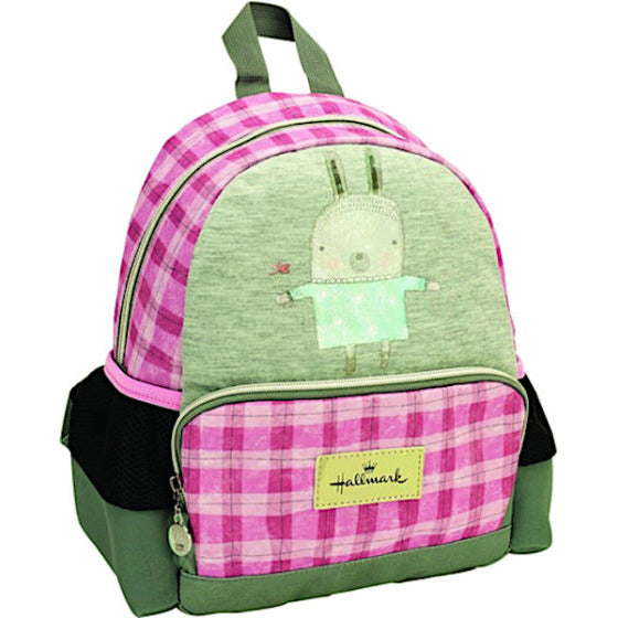 Hallmark Nordic Bunny Backpack junior 11 x 25 x 31 cm rosa grigio