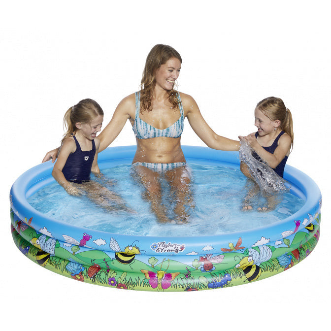 Persone felici piscina gonfiabile 178 x 30 cm blu
