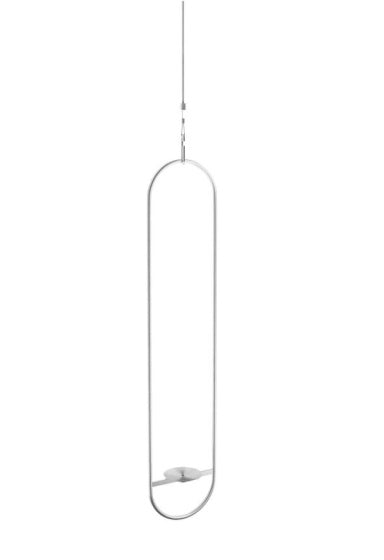 Höfats Spin 90 Atmosphere Lantern colgando 120 cm de plata de acero inoxidable
