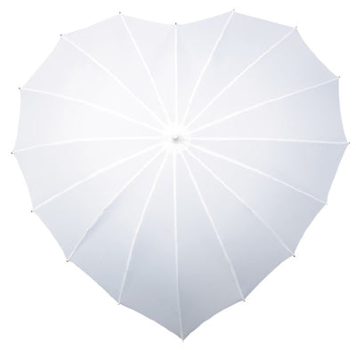 Impliva Paraplu hartvormig 110 cm polyester wit
