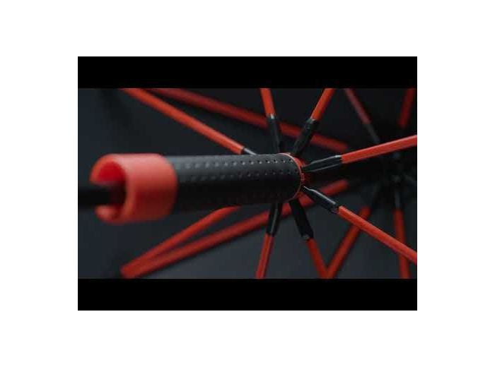 Impliva STORMaxi stormparaplu 100 cm polyester zwart rood