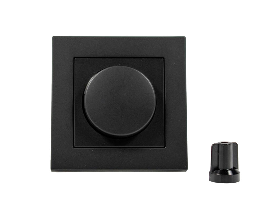 Piatto di copertura singolo Dimmer Ion Industries Matt Black