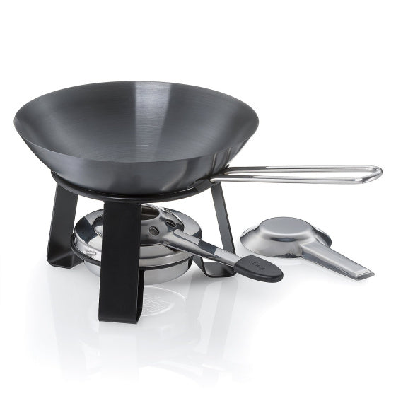Kela Joy Mini Wok con rechaud Ø 18 cm nero