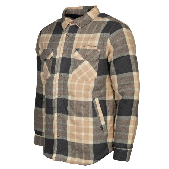 Life line Jervis Padded Flannel Shirt heren beige maat 3XL