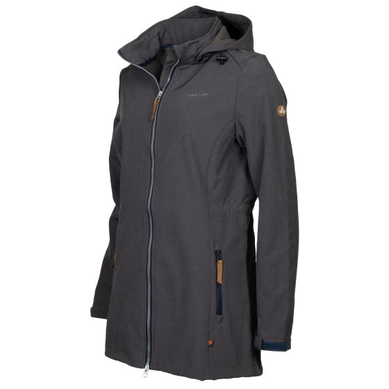 Life line Kya softshell parka dames donkergrijs maat XXL