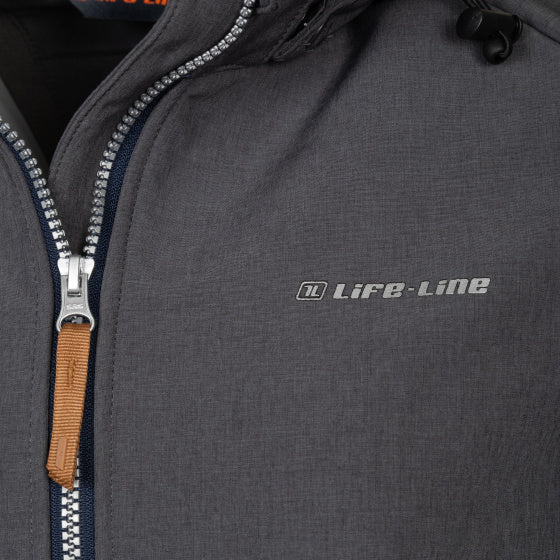 Life line Kya softshell parka dames donkergrijs maat XXL