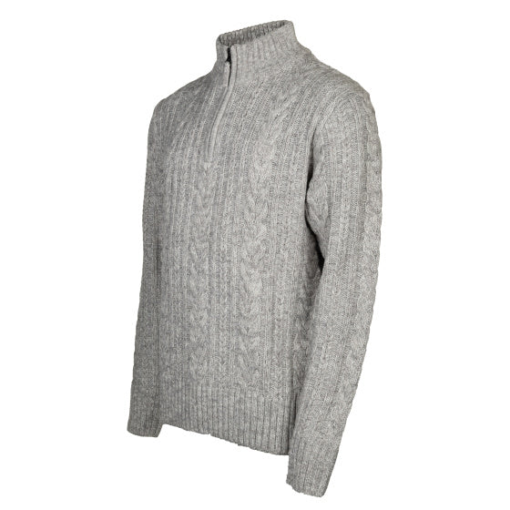 Life line Marcel sweater knit half zip heren lichtgrijs maat 3XL