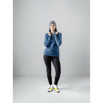 Löffler Thermo camisa en la mitad de la capa CB Ladies Modal Cotton Jeans Blue Mt 40