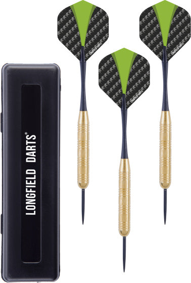 Longfield darts Steeltip Dartpijl Set 22 gram Goud Groen 3 stuks