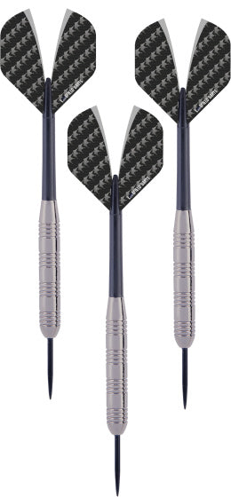 Longfield Darts Steeltip dartspijl Set 23 grammi di neri d'argento 3 pezzi