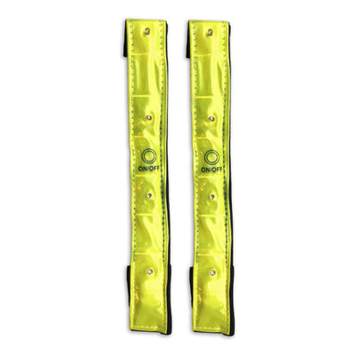 Bracciale di riflesso Lynx Bracciale 4-LED 2 pezzi unisex giallo