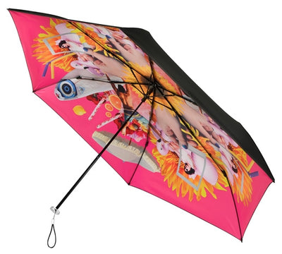 Minimax Paraplu UPF50+ 92 cm polyester zwart roze