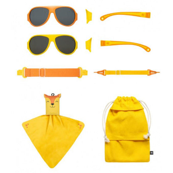 Click Change kinderzonnebril 2-5 jaar geel 2 stuks