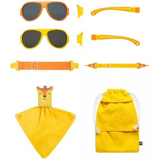 Click Change kinderzonnebril 2-5 jaar geel 2 stuks