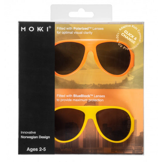 Click Change kinderzonnebril 2-5 jaar geel 2 stuks