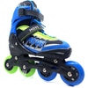 Move Inline skates Fast semi-softboot verstelbaar blauw groen maat 30-33