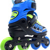 Move Inline skates Fast semi-softboot verstelbaar blauw groen maat 34-37