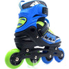 Move Inline skates Fast semi-softboot verstelbaar blauw groen maat 30-33