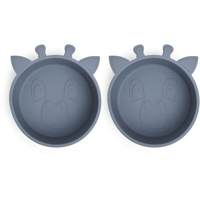 Nuuroo Alex Silicone Deep Plate 2-Pack Giraf