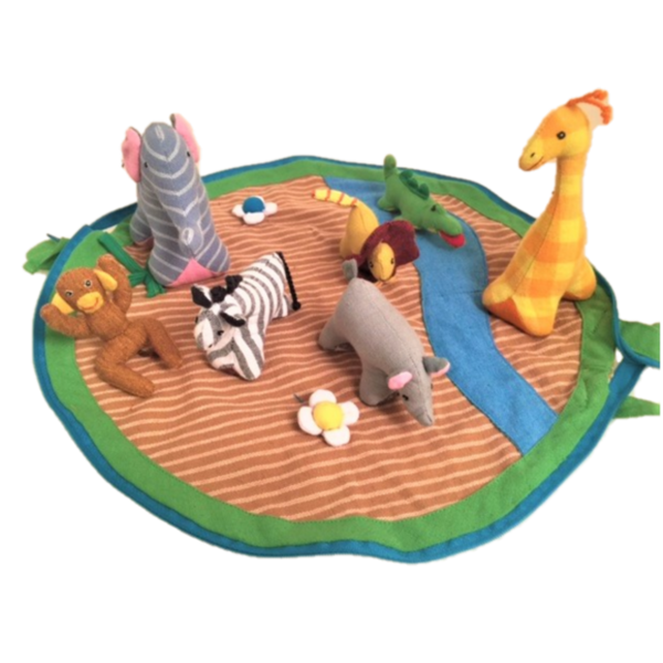 Papoose giocattoli africano sacchetto