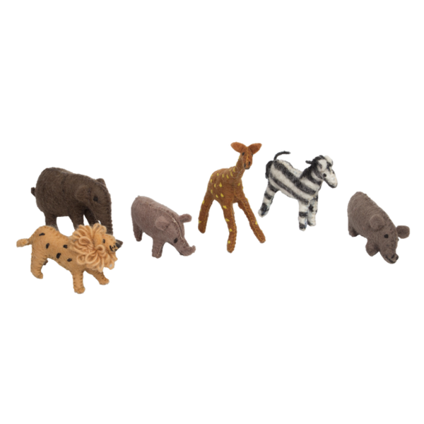 Giocattoli papoose animali africani piccoli 6