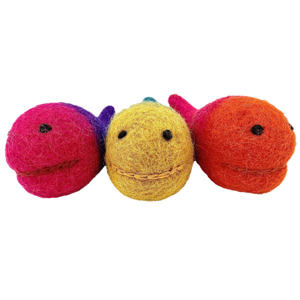 Papoose juguetes soplando pescado 3pc