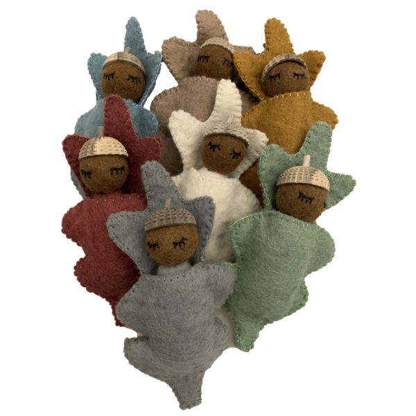 Papoose juguetes tierra babres de bellota 7pc