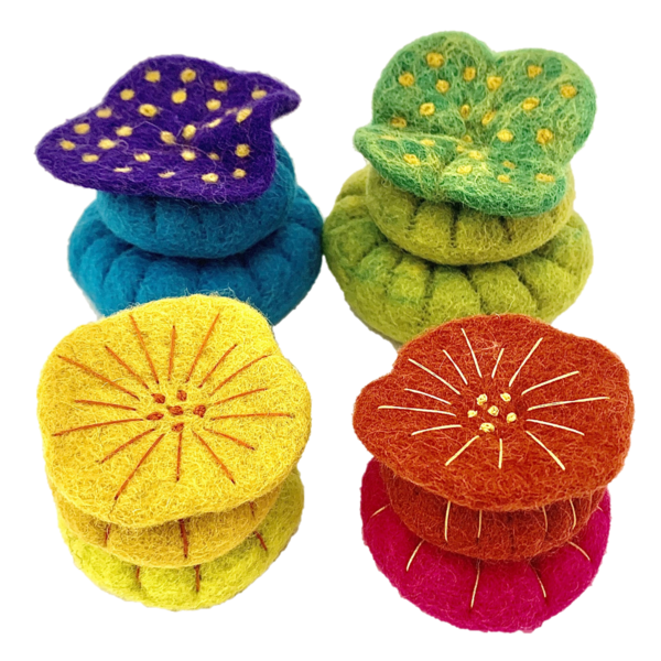 Papoose juguetes camas de pescado 4 sets 12pc