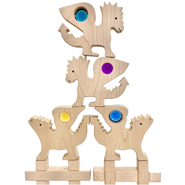 Papoose juguetes gem dragons 4pc