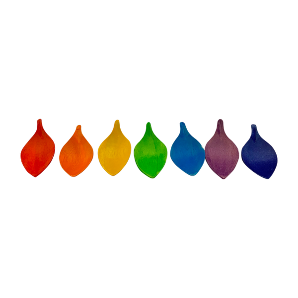 Papoose juguetes mini tazones de hoja de arco iris 7pc
